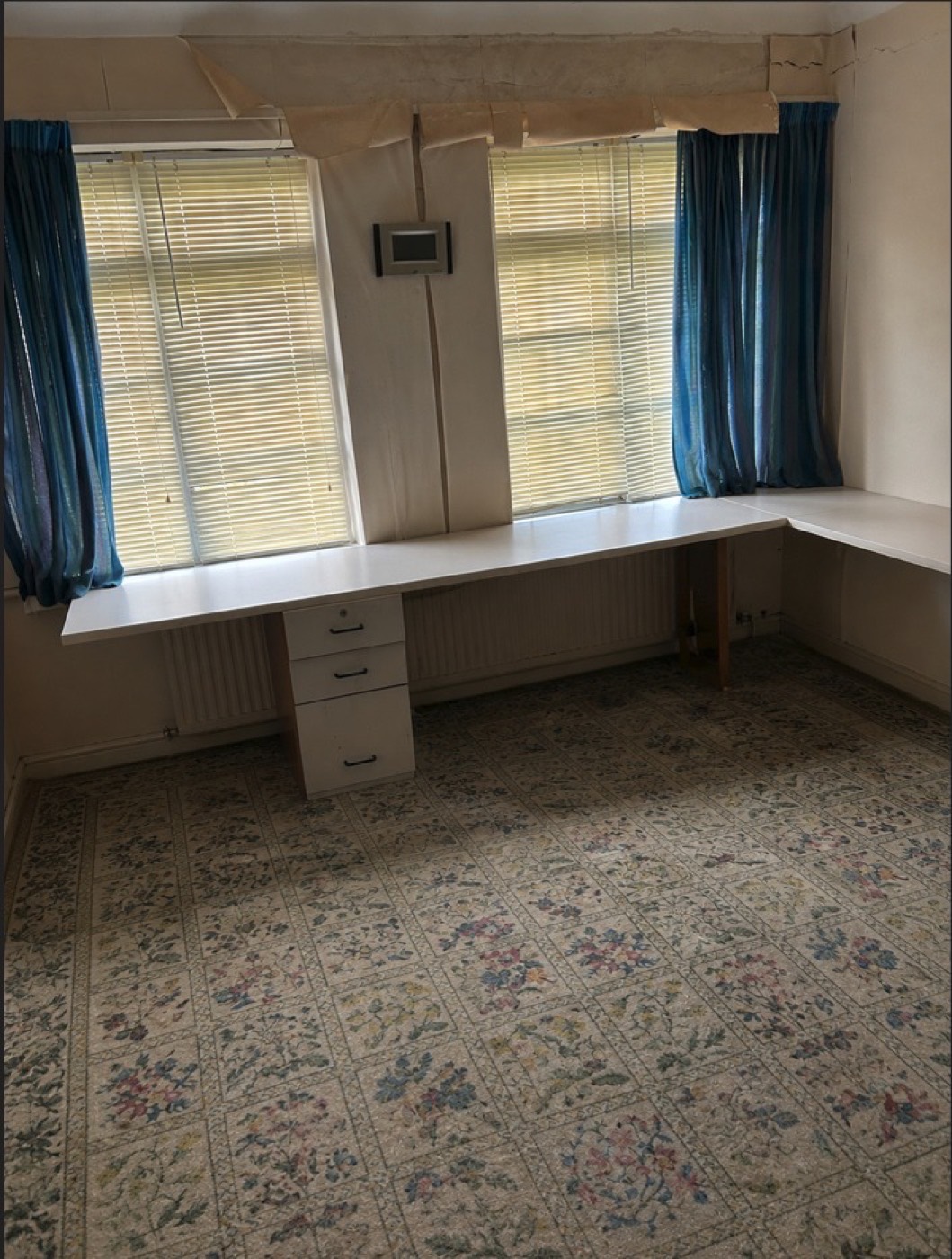 A study in a probate property after clearance, empty and swept